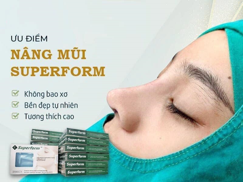 Sụn nâng mũi Superform sở hữu nhiều ưu điểm vượt trội